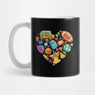 I Love My School Heart Back To School Gift Mug